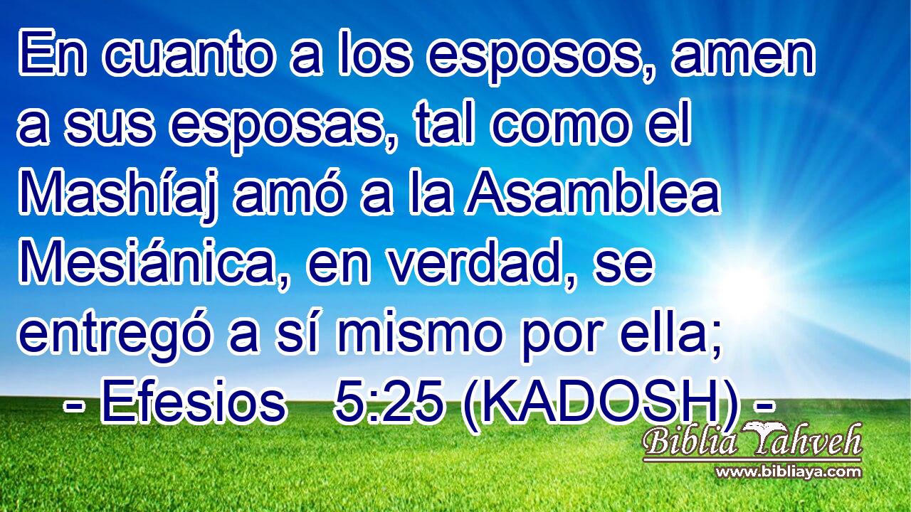 Efesios 5 25 KADOSH En Cuanto A Los Esposos Amen A Sus Esp