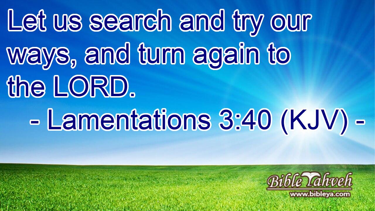 Let us search and try our ways