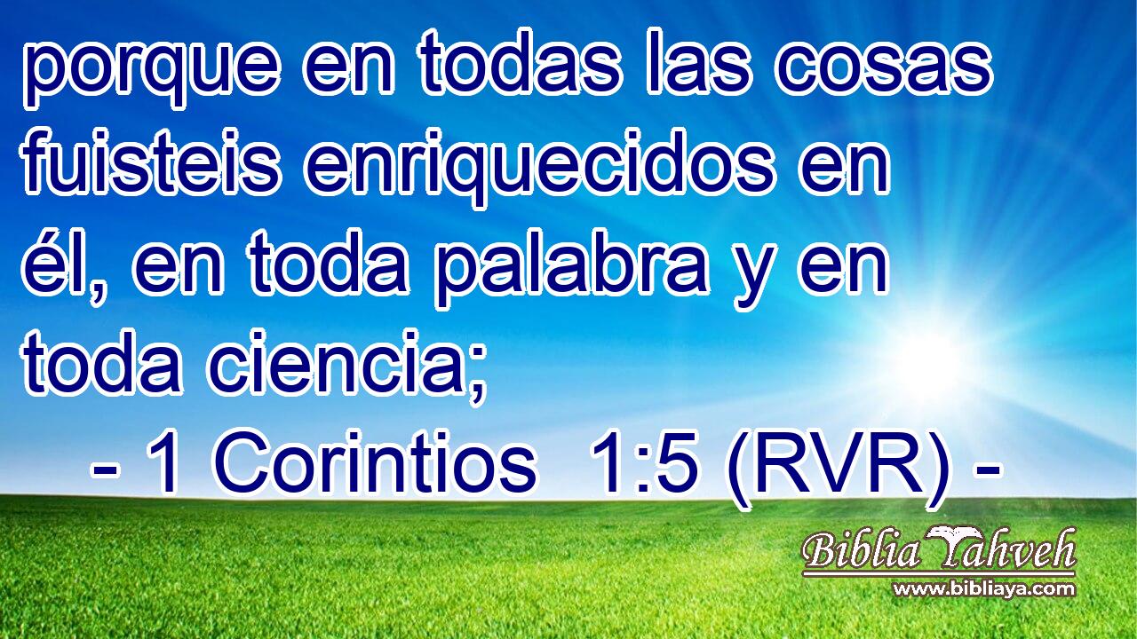 porque en todas las cosas fuisteis enriquecidos en él, en toda palabra y en toda ciencia;
