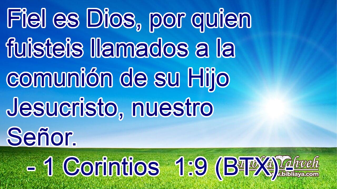 Fiel es Dios, por quien fuisteis llamados a la comunión de su Hijo Jesucristo, nuestro Señor.