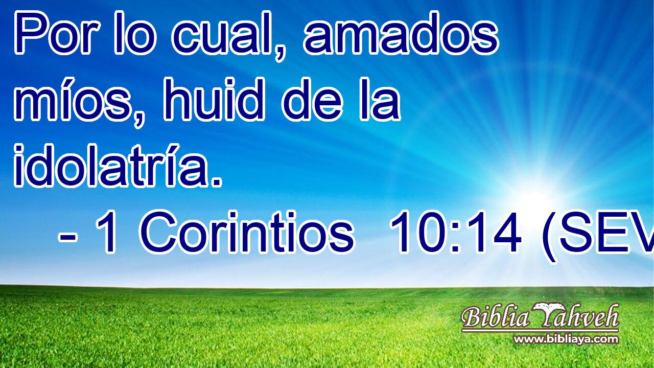 Por lo cual, amados míos, huid de la idolatría.