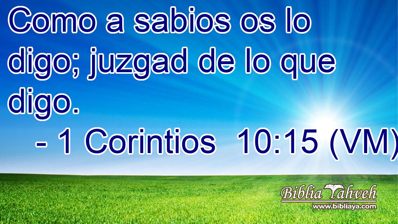  Como a sabios os lo digo; juzgad de lo que digo. 