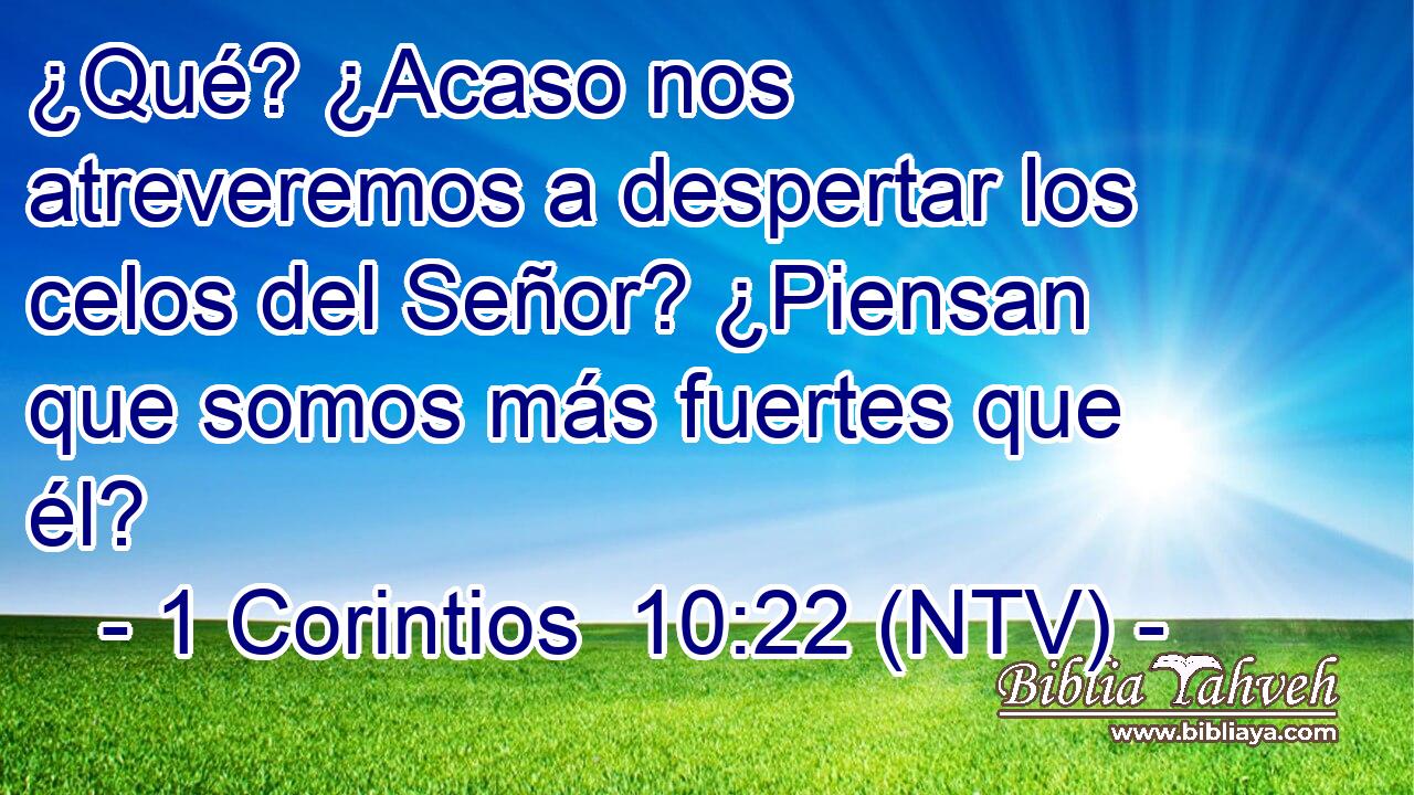 ¿Qué? ¿Acaso nos atreveremos a despertar los celos del Señor? ¿Piensan que somos más fuertes que él?