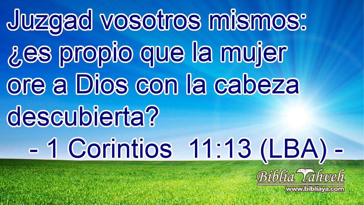 Juzgad vosotros mismos: ¿es propio que la mujer ore a Dios con la cabeza descubierta?