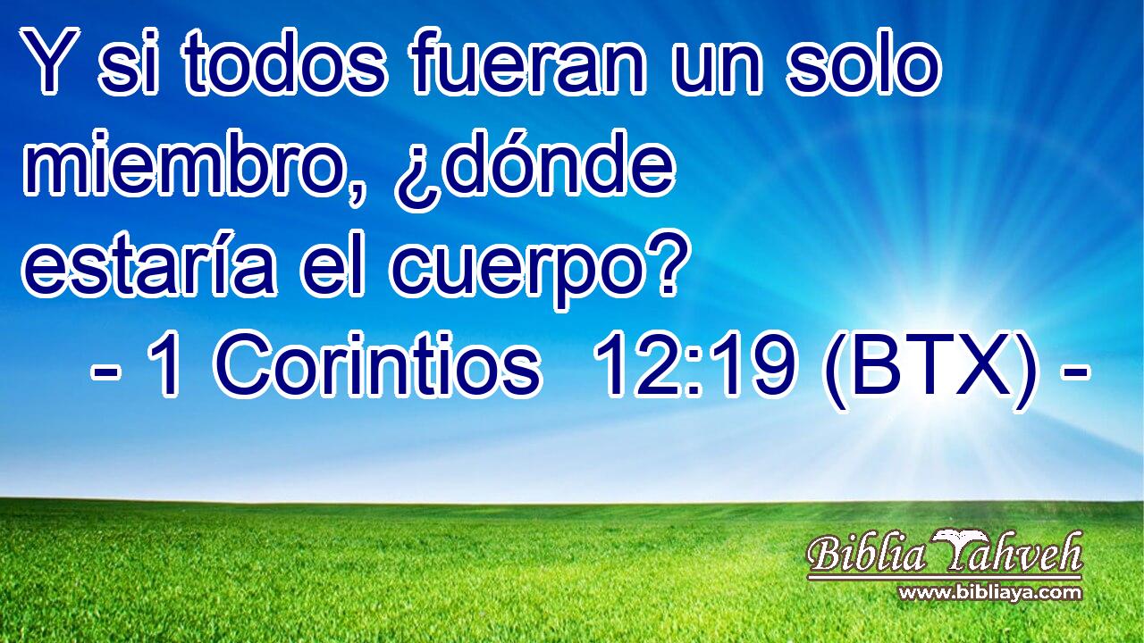 Y si todos fueran un solo miembro, ¿dónde estaría el cuerpo?