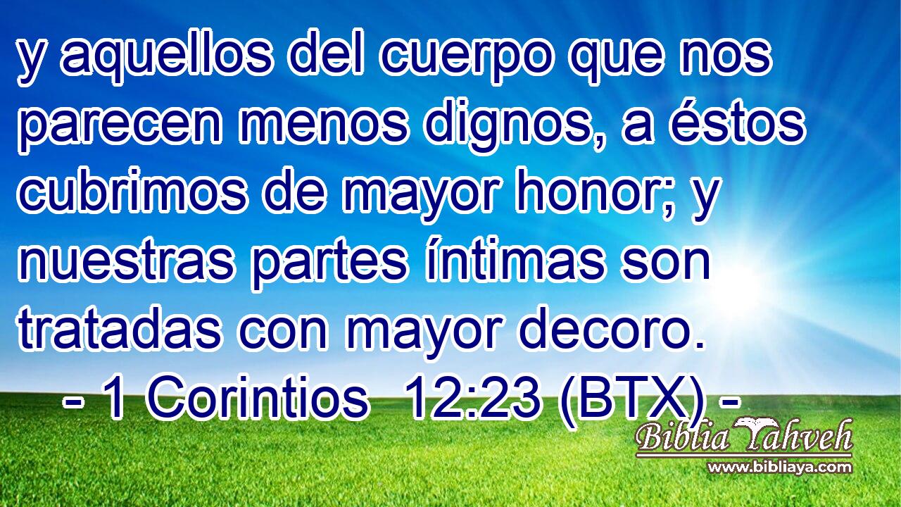 y aquellos del cuerpo que nos parecen menos dignos, a éstos cubrimos de mayor honor; y nuestras partes íntimas son tratadas con mayor decoro.