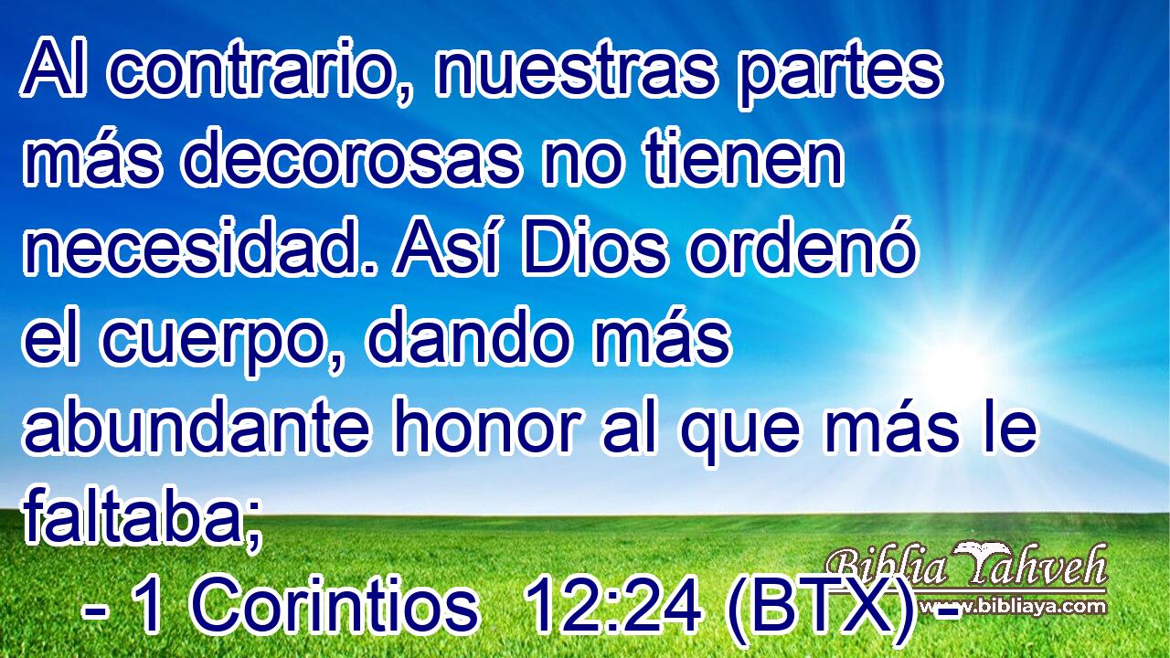 Al contrario, nuestras partes más decorosas no tienen necesidad. Así Dios ordenó el cuerpo, dando más abundante honor al que más le faltaba;