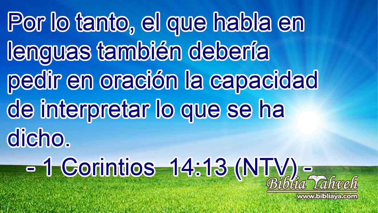 Por lo tanto, el que habla en lenguas también debería pedir en oración la capacidad de interpretar lo que se ha dicho.