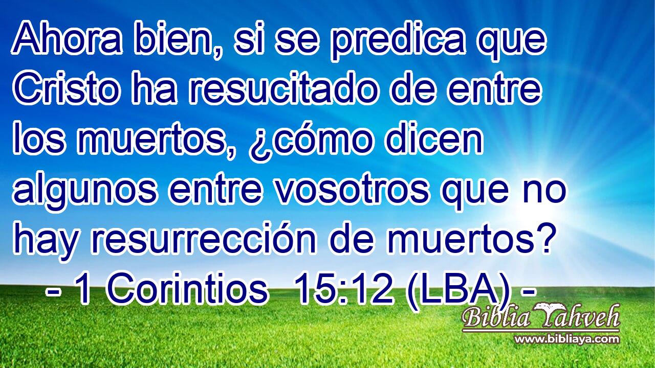 Ahora bien, si se predica que Cristo ha resucitado de entre los muertos, ¿cómo dicen algunos entre vosotros que no hay resurrección de muertos?