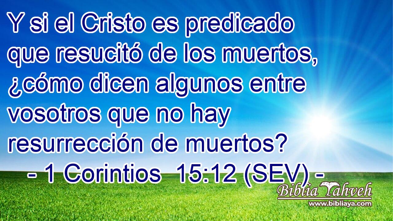 Y si el Cristo es predicado que resucitó de los muertos, ¿cómo dicen algunos entre vosotros que no hay resurrección de muertos?