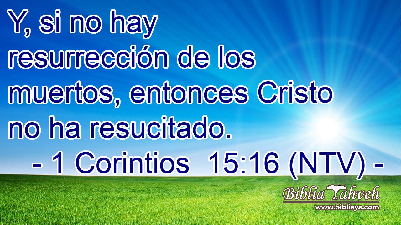 Y, si no hay resurrección de los muertos, entonces Cristo no ha resucitado.