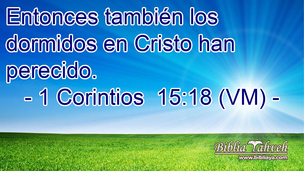  Entonces también los dormidos en Cristo han perecido. 