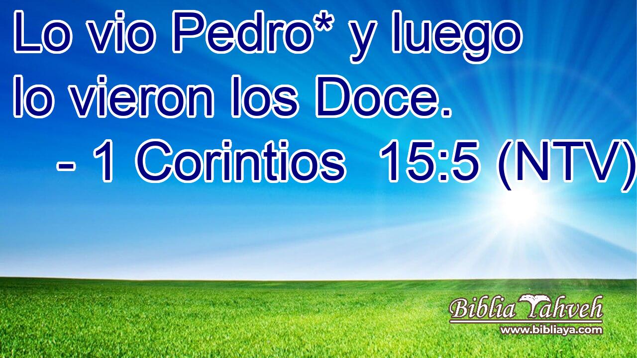 Lo vio Pedro* y luego lo vieron los Doce.