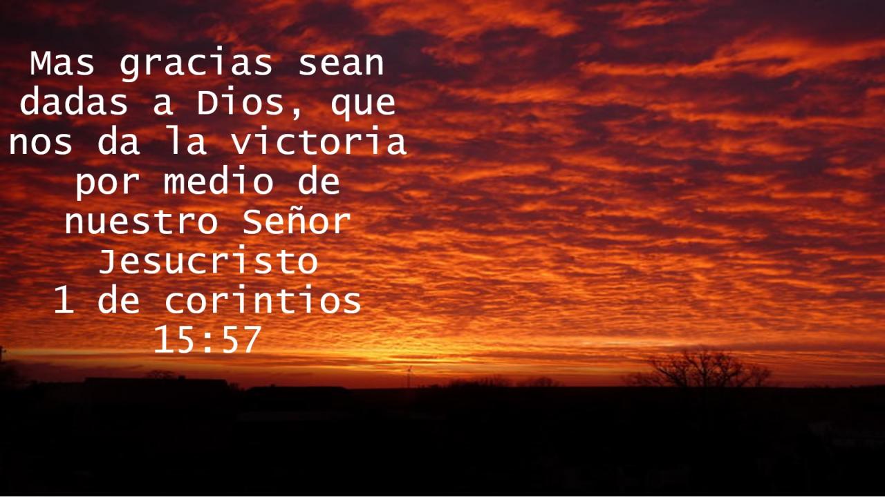 ¡Pero gracias a Dios! Él nos da la victoria sobre el pecado y la muerte por medio de nuestro Señor Jesucristo.