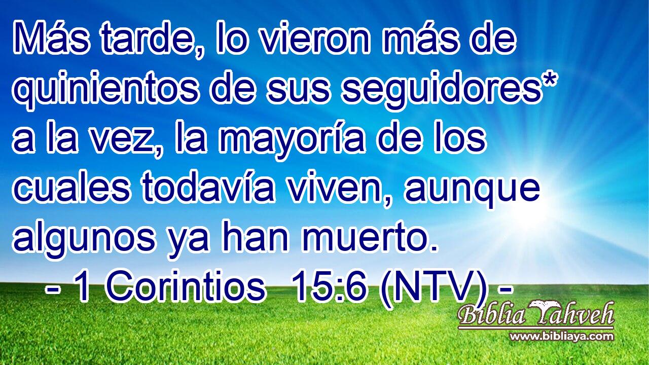Más tarde, lo vieron más de quinientos de sus seguidores* a la vez, la mayoría de los cuales todavía viven, aunque algunos ya han muerto.
