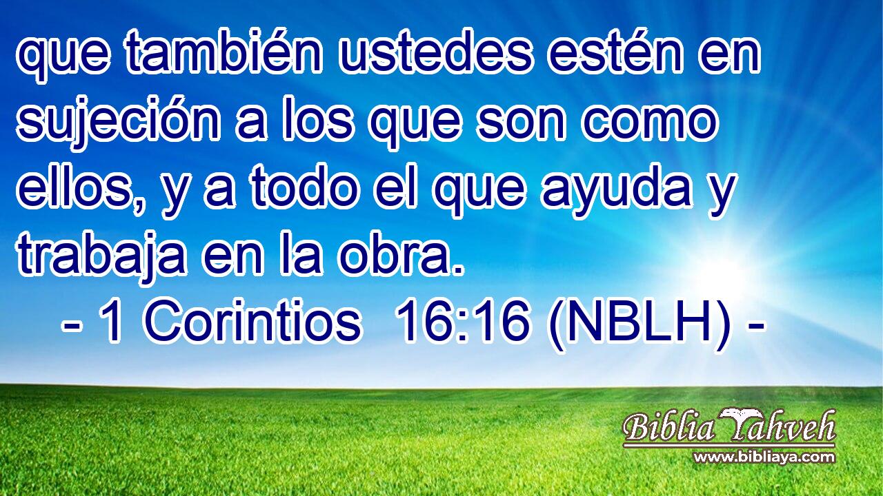  que también ustedes estén en sujeción a los que son como ellos, y a todo el que ayuda y trabaja en la obra. 