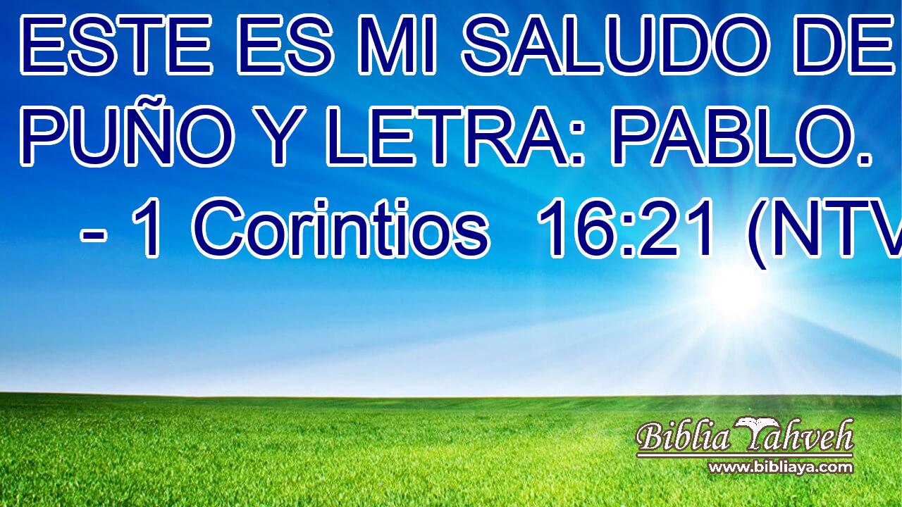 ESTE ES MI SALUDO DE PUÑO Y LETRA: PABLO.