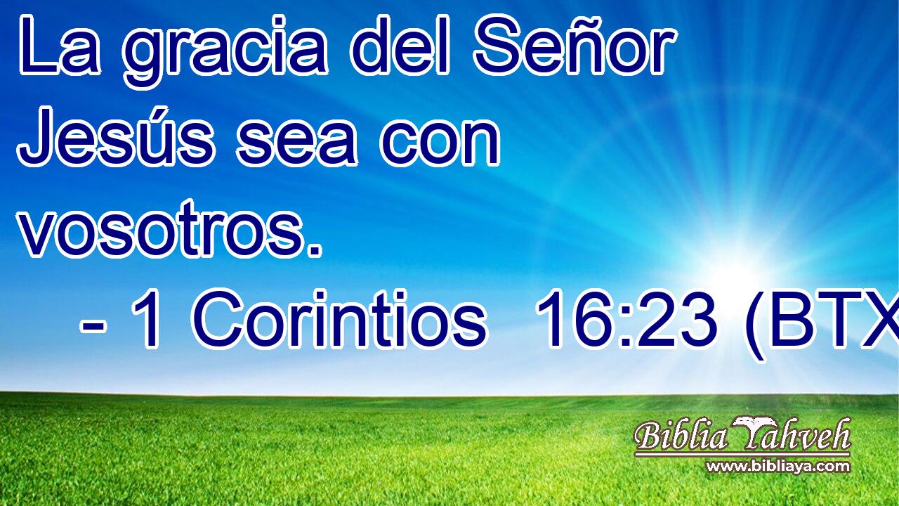La gracia del Señor Jesús sea con vosotros.