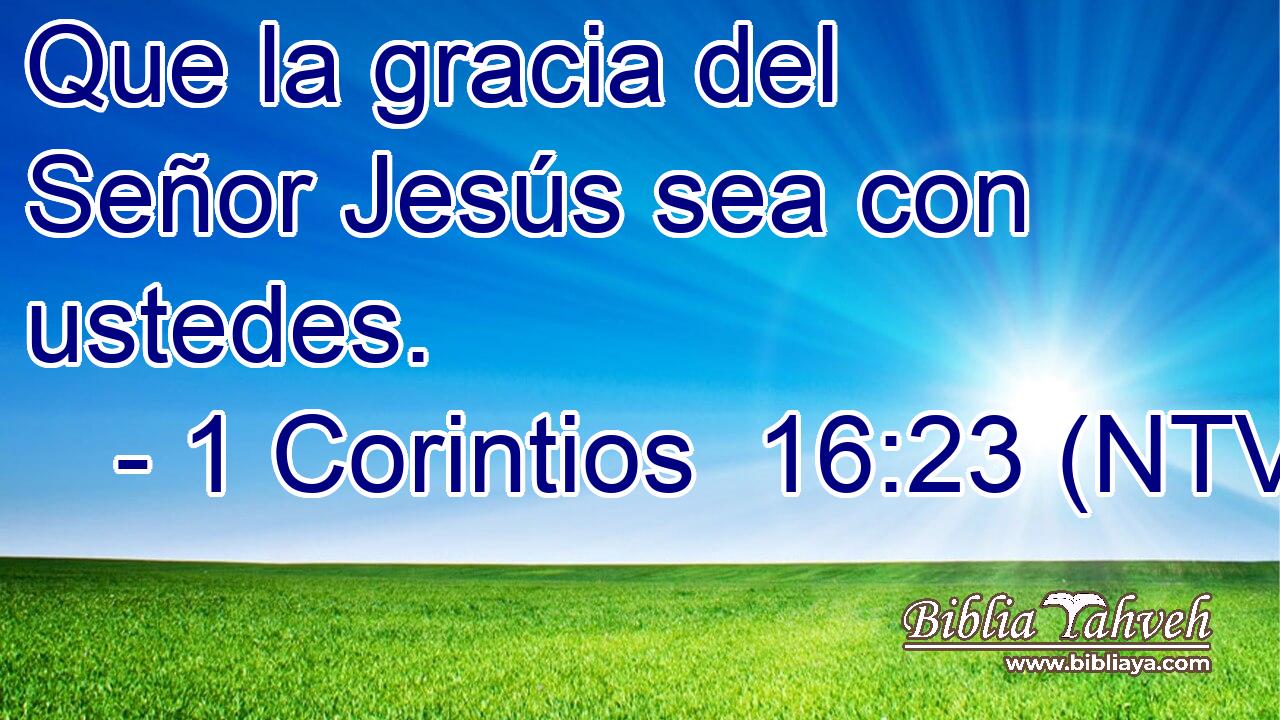 Que la gracia del Señor Jesús sea con ustedes.