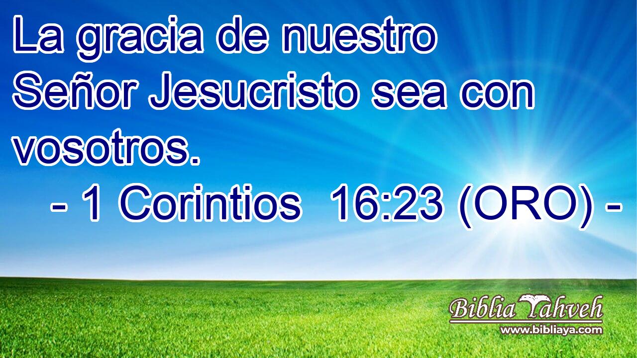  La gracia de nuestro Señor Jesucristo sea con vosotros. 