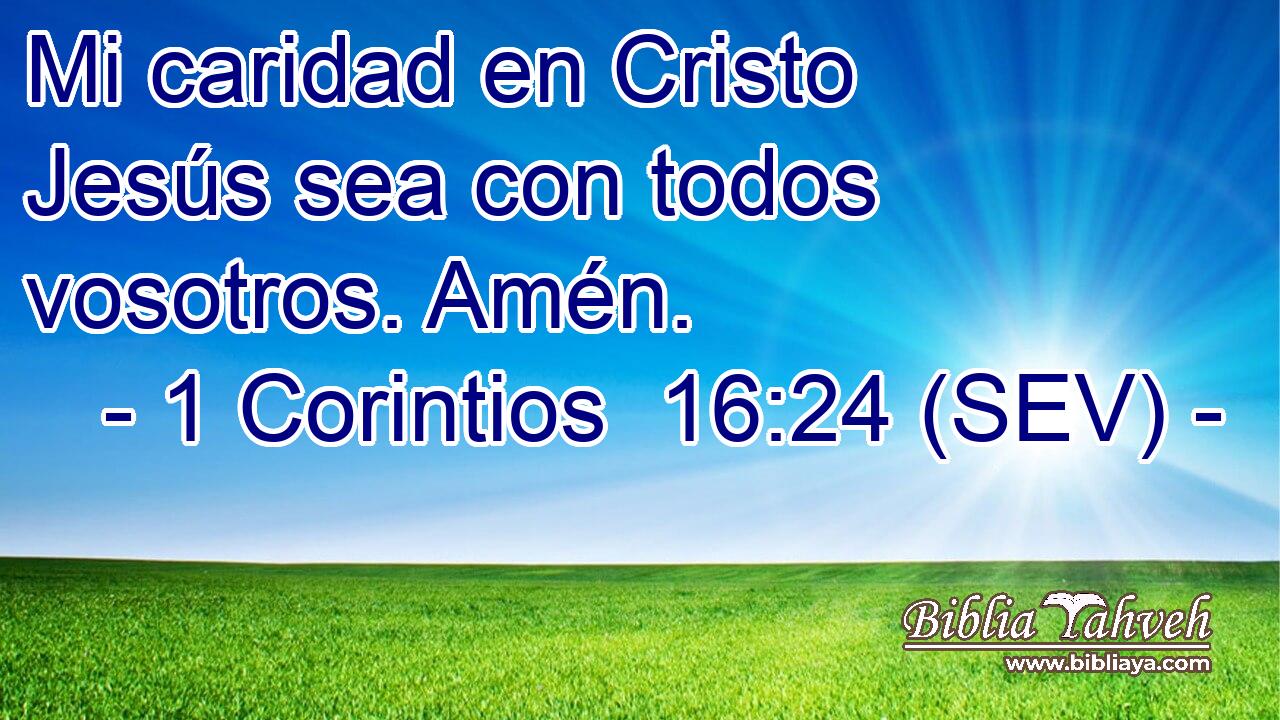 Mi caridad en Cristo Jesús sea con todos vosotros. Amén.