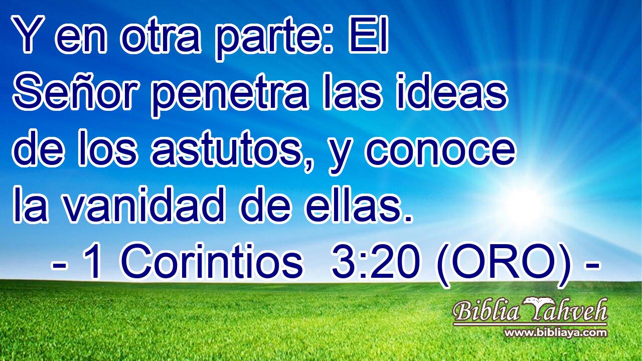  Y en otra parte: El Señor penetra las ideas de los astutos, y conoce la vanidad de ellas. 