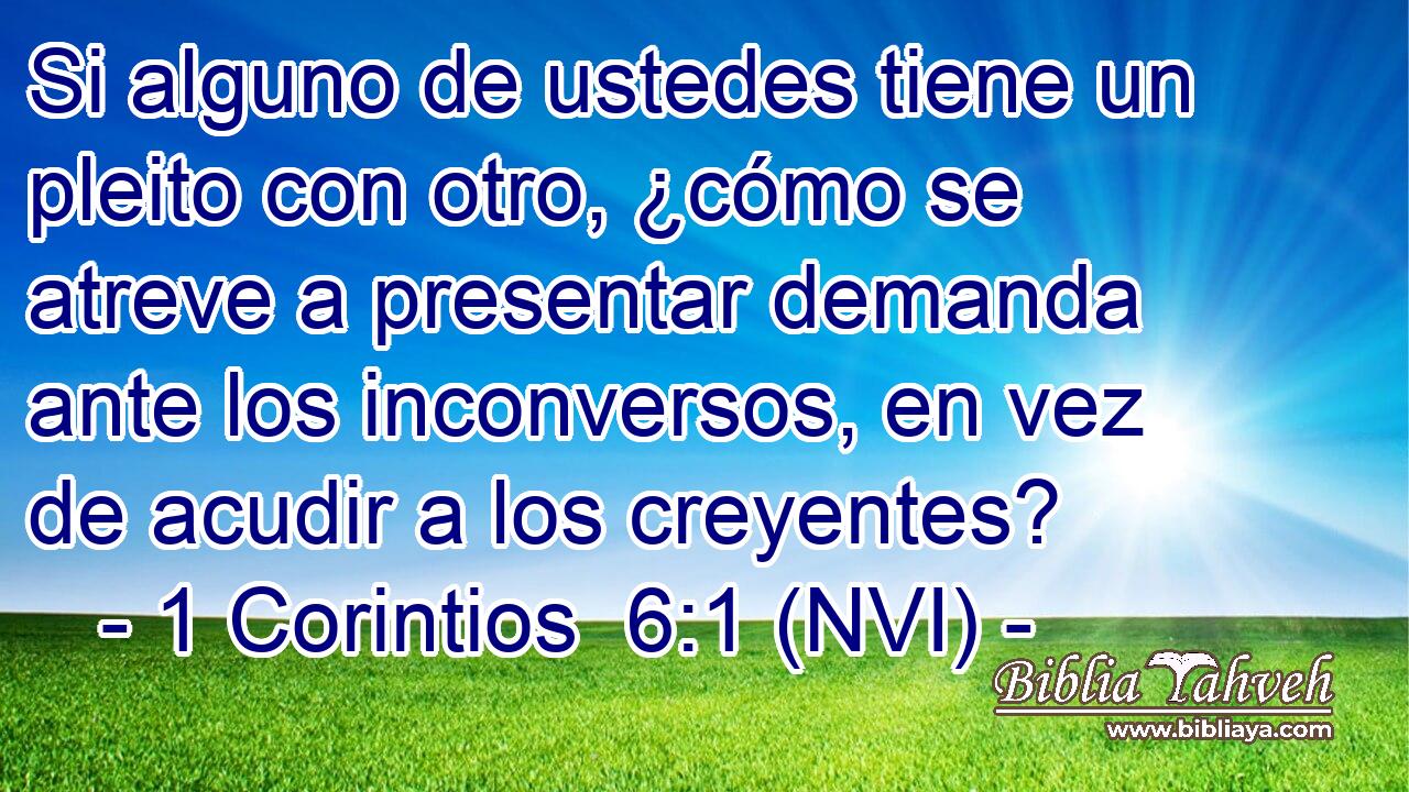  Si alguno de ustedes tiene un pleito con otro, ¿cómo se atreve a presentar demanda ante los inconversos, en vez de acudir a los creyentes? 