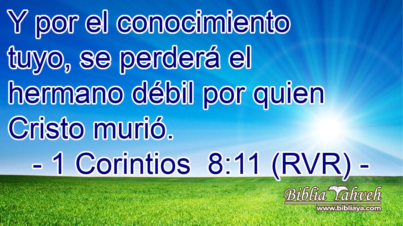 Y por el conocimiento tuyo, se perderá el hermano débil por quien Cristo murió.