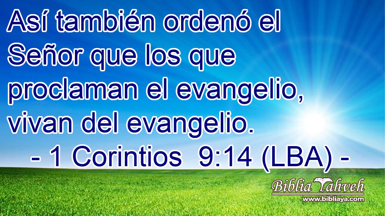 Así también ordenó el Señor que los que proclaman el evangelio, vivan del evangelio.