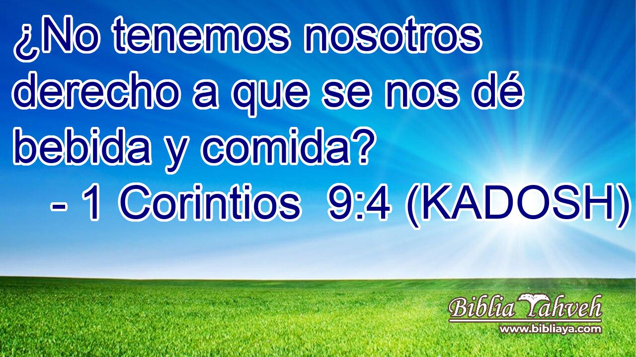  ¿No tenemos nosotros derecho a que se nos dé bebida y comida? 