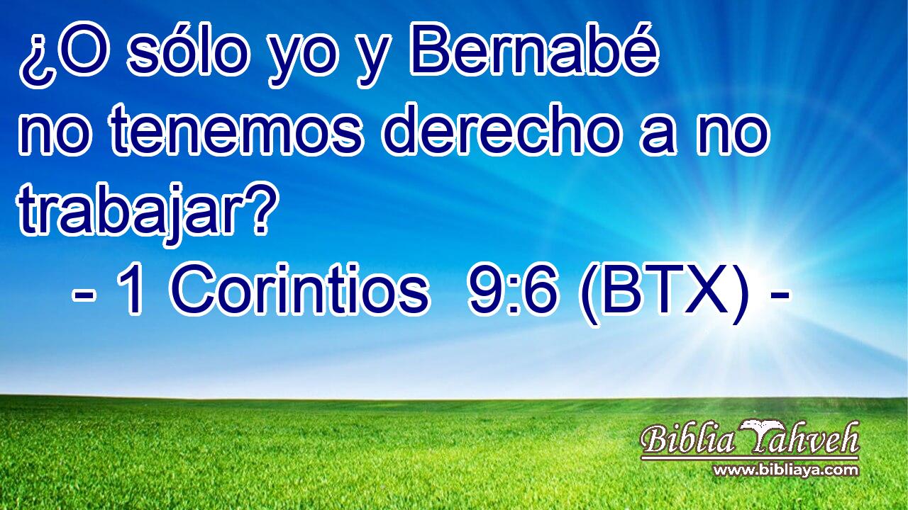 ¿O sólo yo y Bernabé no tenemos derecho a no trabajar?