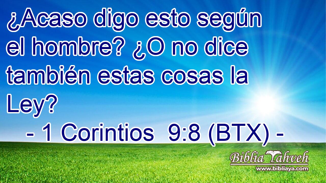 ¿Acaso digo esto según el hombre? ¿O no dice también estas cosas la Ley?