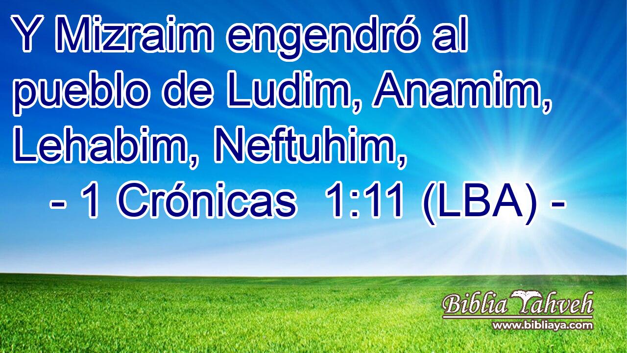 Y Mizraim engendró al pueblo de Ludim, Anamim, Lehabim, Neftuhim,