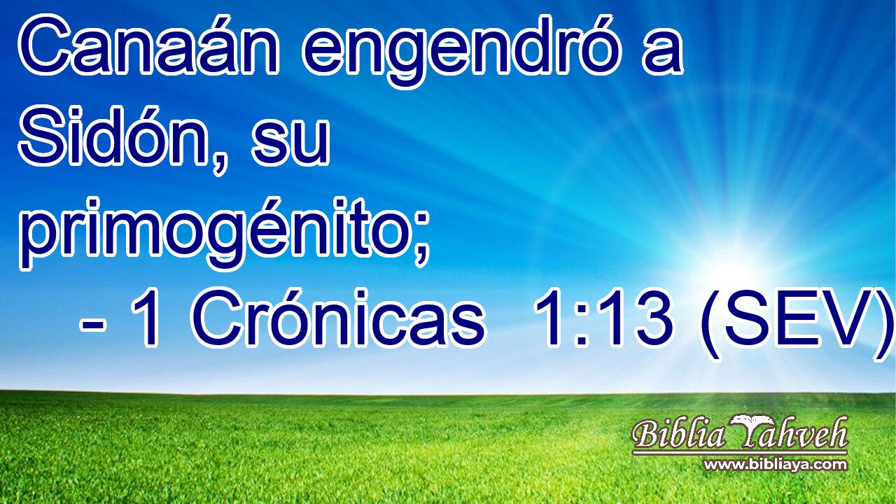 Canaán engendró a Sidón, su primogénito;