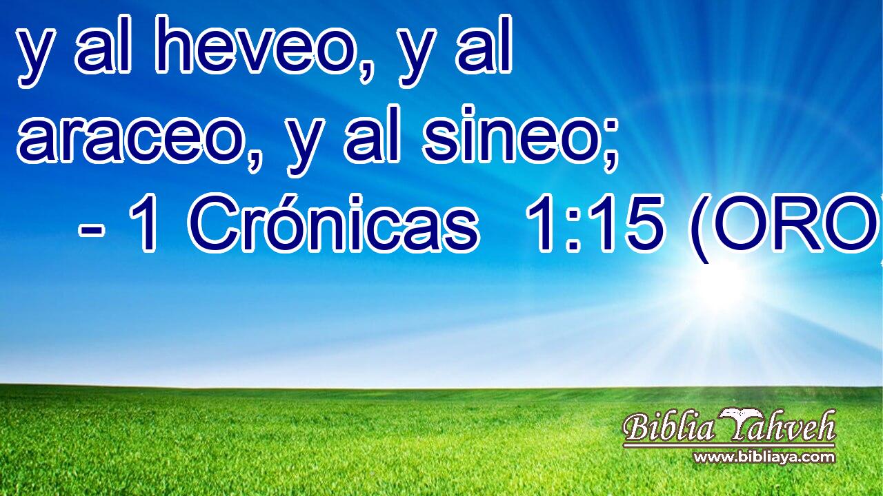  y al heveo, y al araceo, y al sineo; 