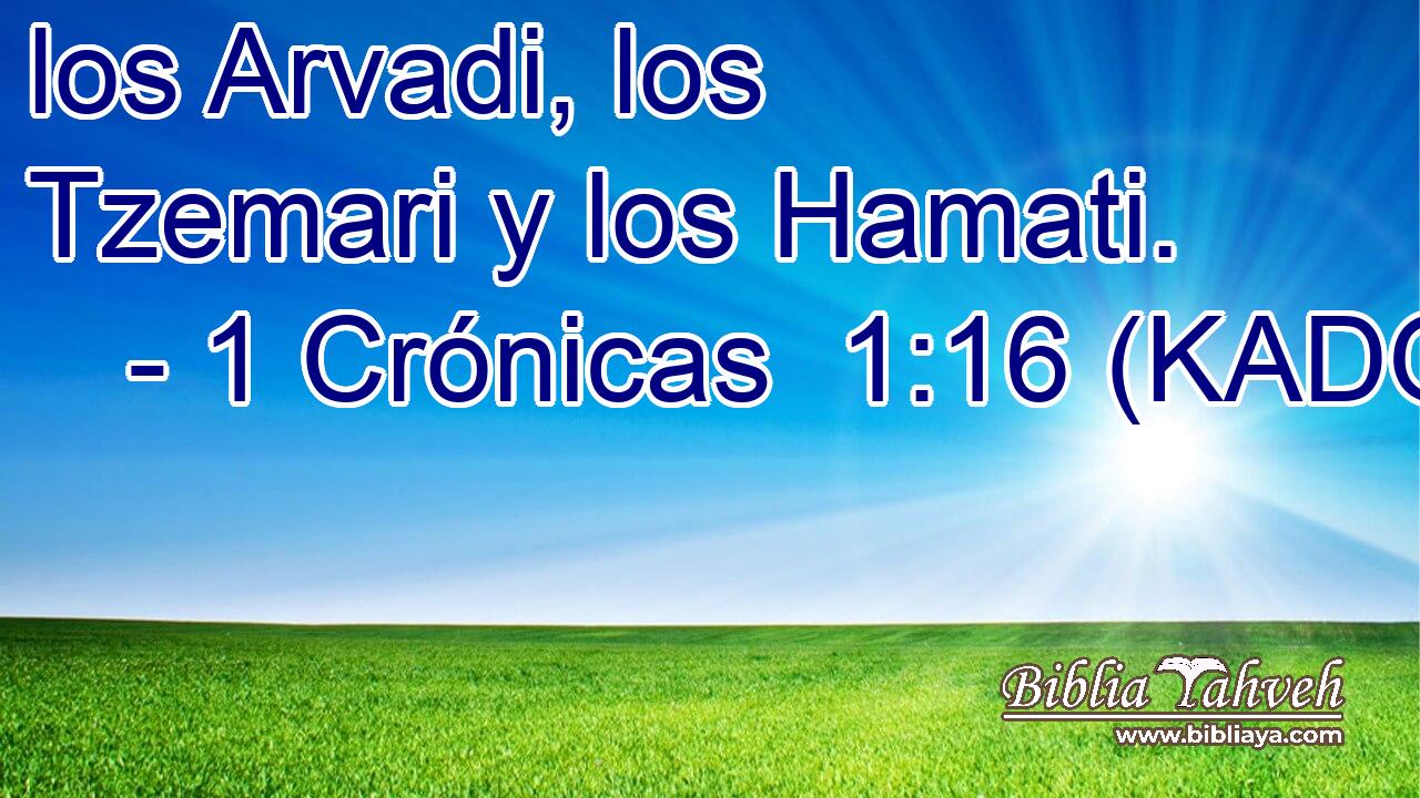  los Arvadi, los Tzemari y los Hamati. 