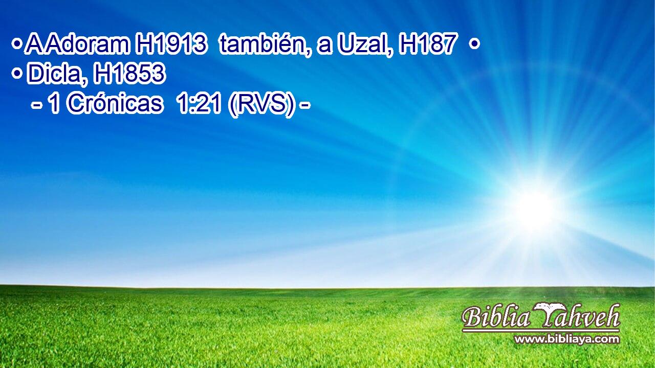 • A Adoram H1913  también, a Uzal, H187  • • Dicla, H1853  