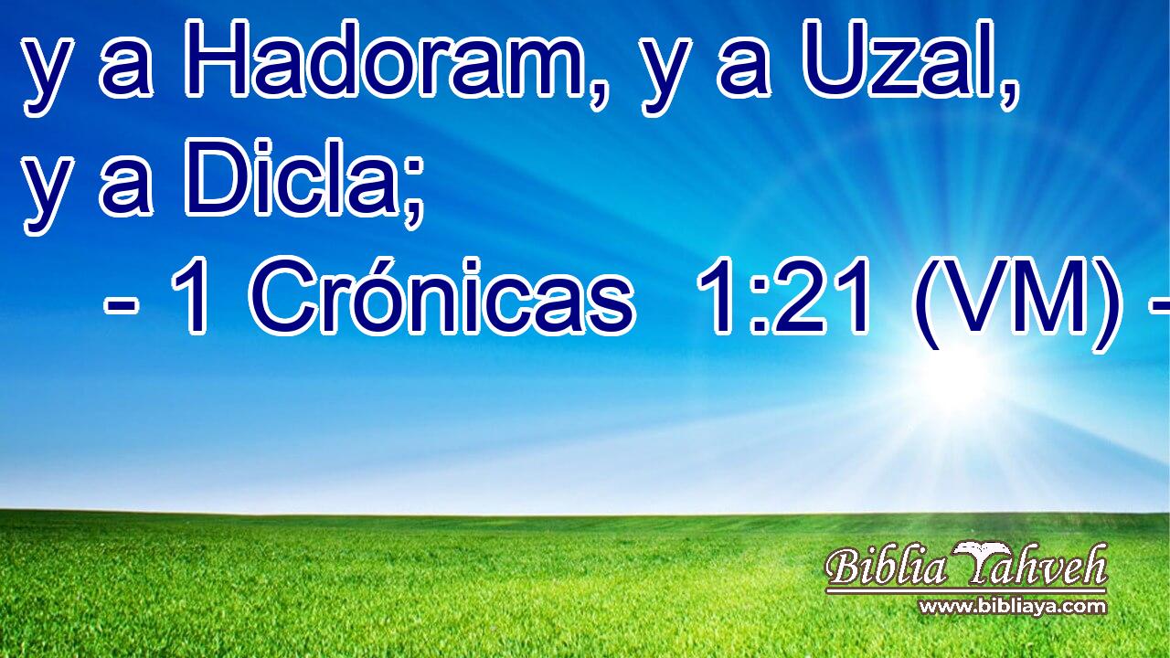  y a Hadoram, y a Uzal, y a Dicla; 