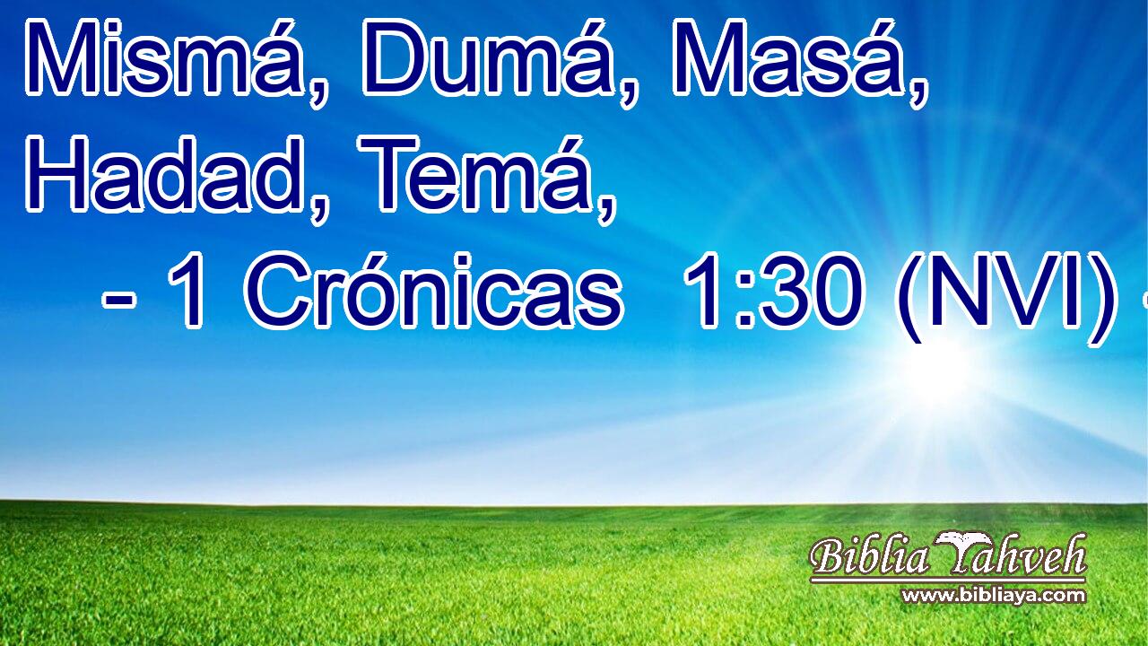  Mismá, Dumá, Masá, Hadad, Temá, 