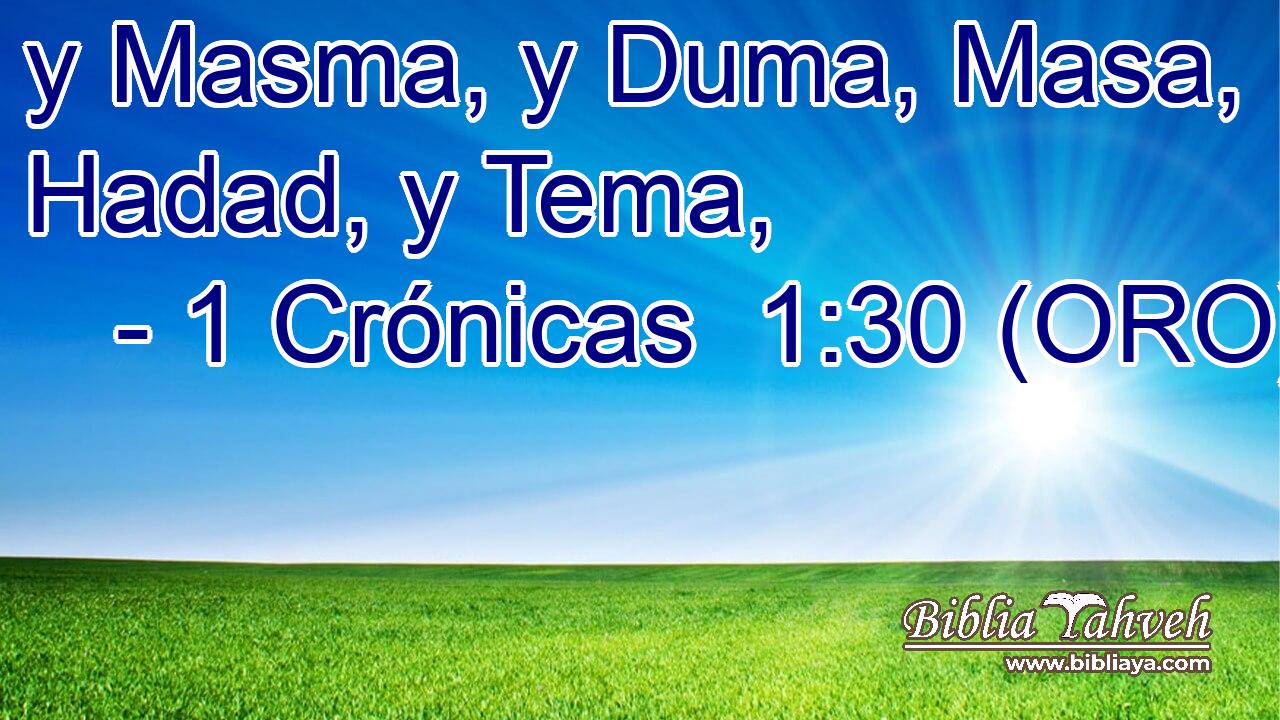  y Masma, y Duma, Masa, Hadad, y Tema, 