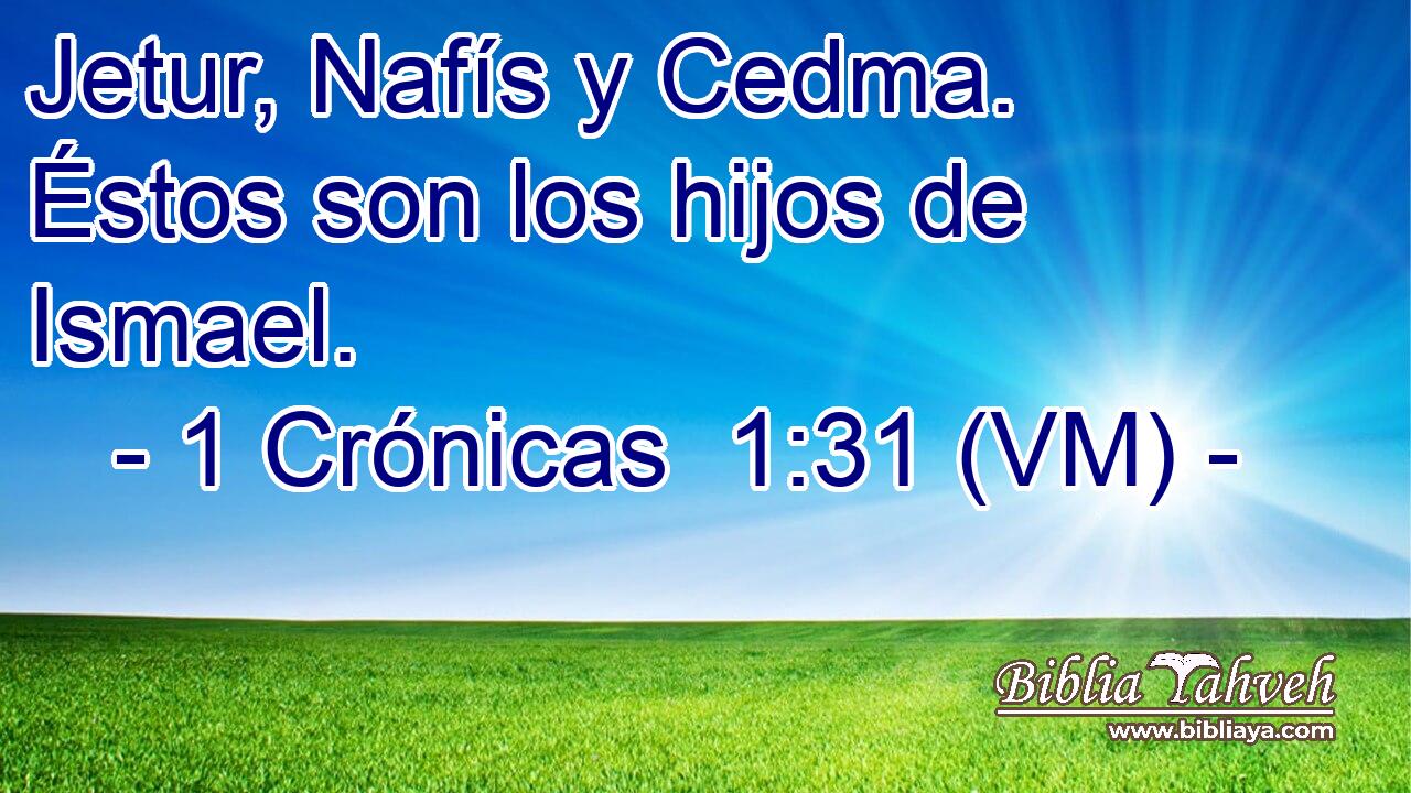  Jetur, Nafís y Cedma. Éstos son los hijos de Ismael. 
