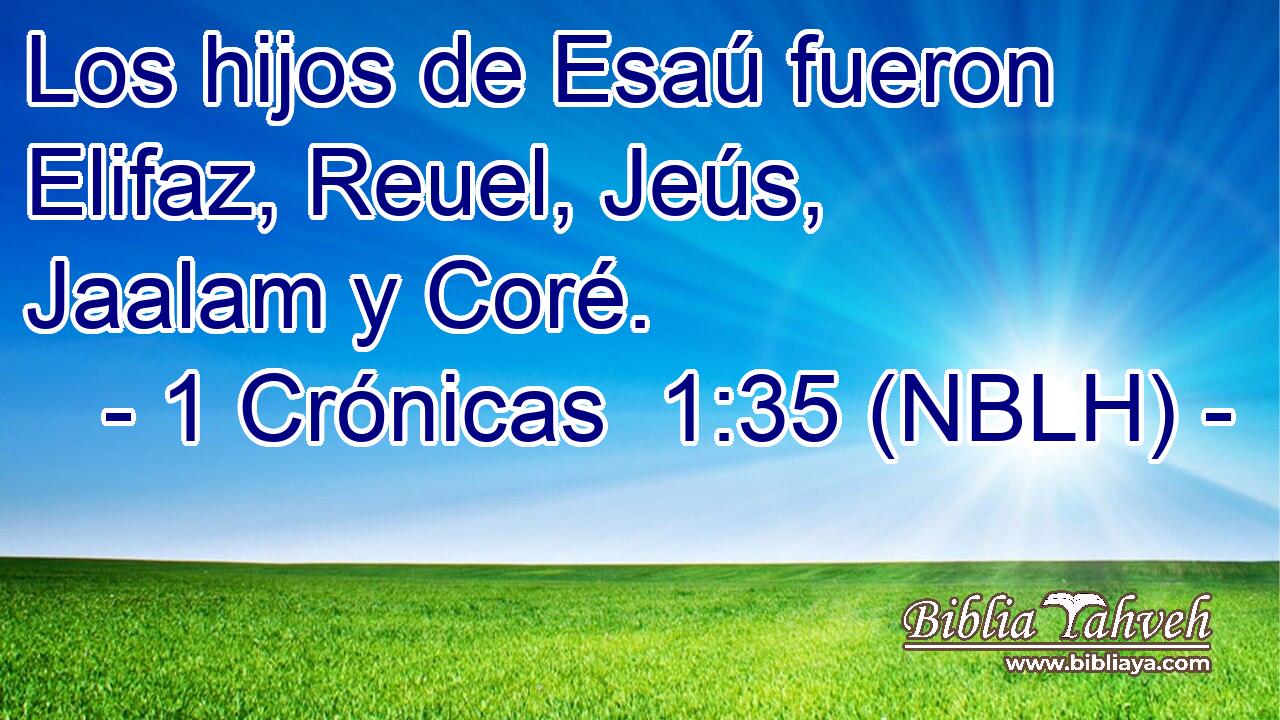 Los hijos de Esaú fueron Elifaz, Reuel, Jeús, Jaalam y Coré. 
