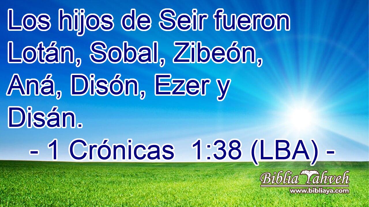 Los hijos de Seir fueron Lotán, Sobal, Zibeón, Aná, Disón, Ezer y Disán.