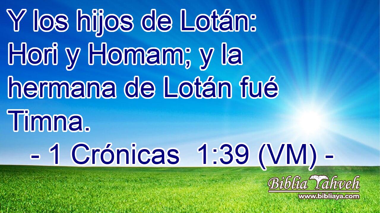  Y los hijos de Lotán: Hori y Homam; y la hermana de Lotán fué Timna. 