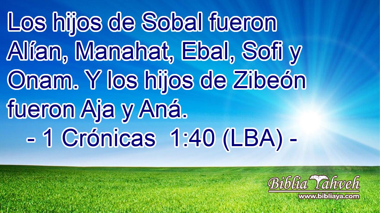 Los hijos de Sobal fueron Alían, Manahat, Ebal, Sofi y Onam. Y los hijos de Zibeón fueron Aja y Aná.