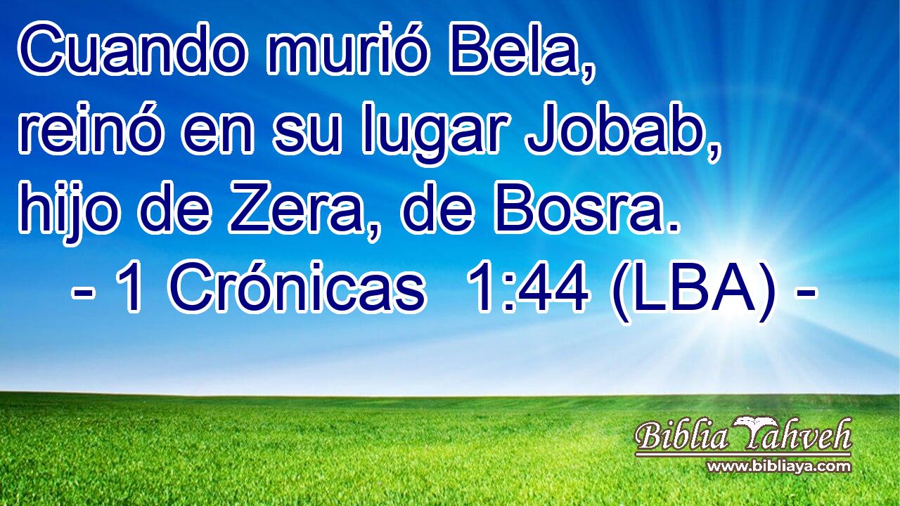 Cuando murió Bela, reinó en su lugar Jobab, hijo de Zera, de Bosra.