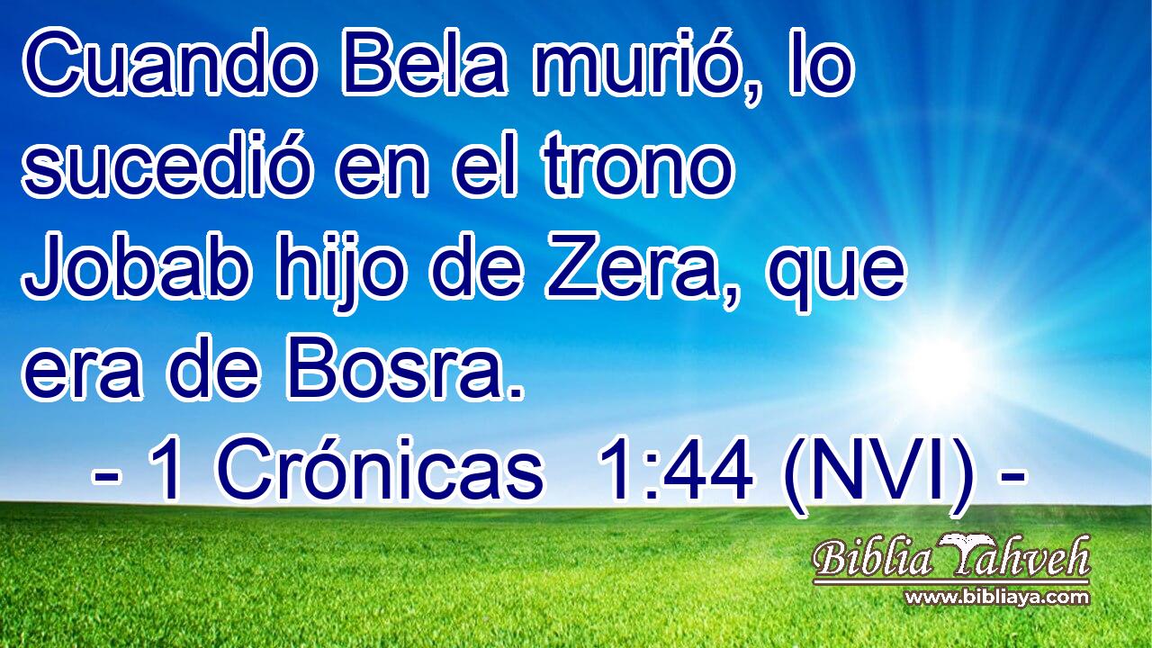  Cuando Bela murió, lo sucedió en el trono Jobab hijo de Zera, que era de Bosra. 