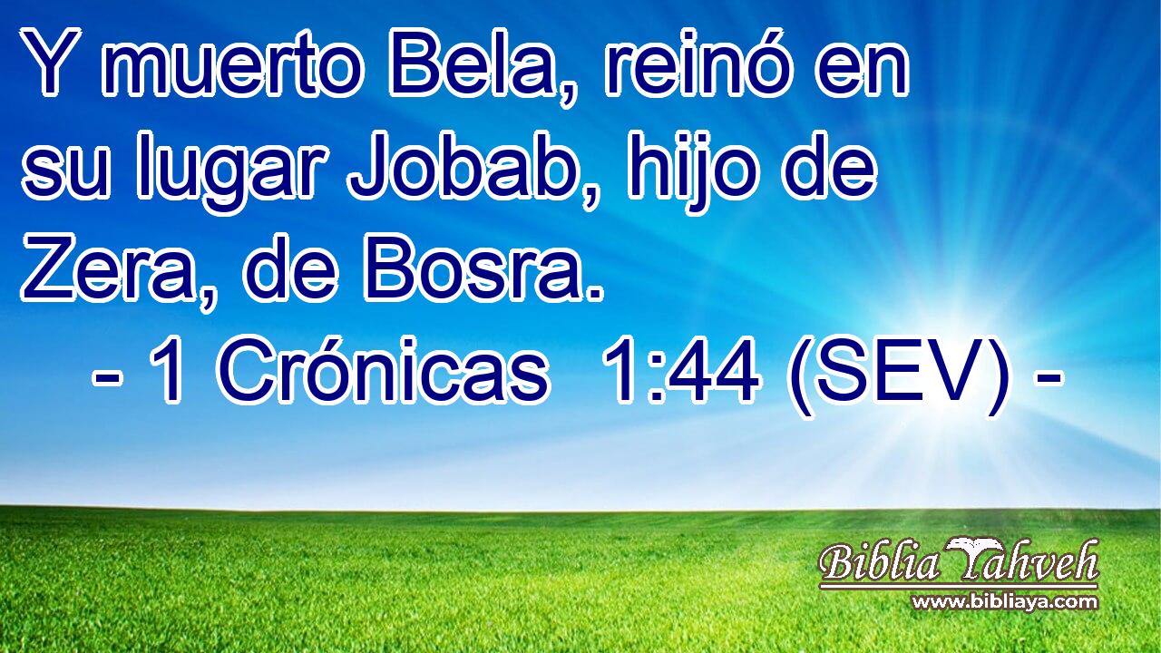 Y muerto Bela, reinó en su lugar Jobab, hijo de Zera, de Bosra.