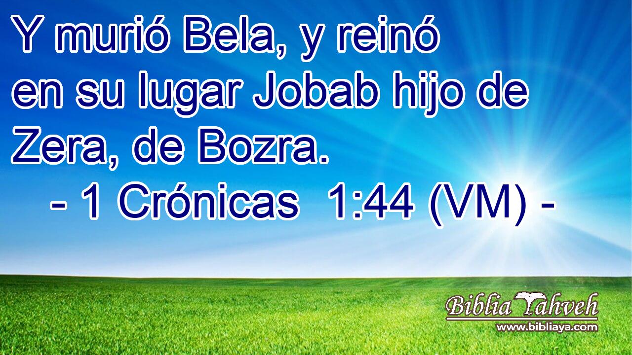  Y murió Bela, y reinó en su lugar Jobab hijo de Zera, de Bozra. 