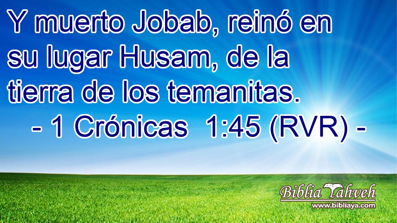 Y muerto Jobab, reinó en su lugar Husam, de la tierra de los temanitas.